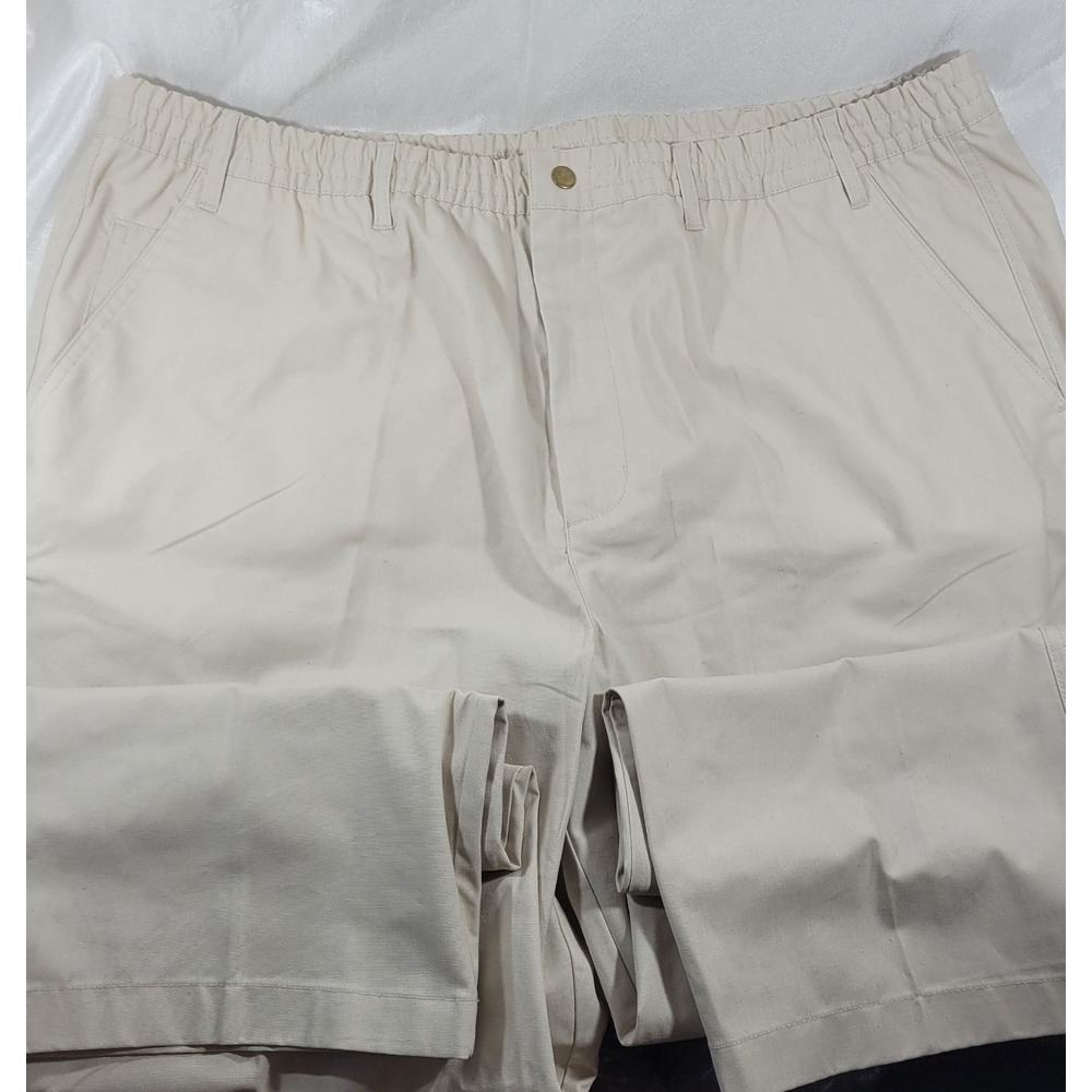 Haband Casual Joe Men's Full Elastic Waist Cotton/Poly Pants - Lt Beige - 44M
